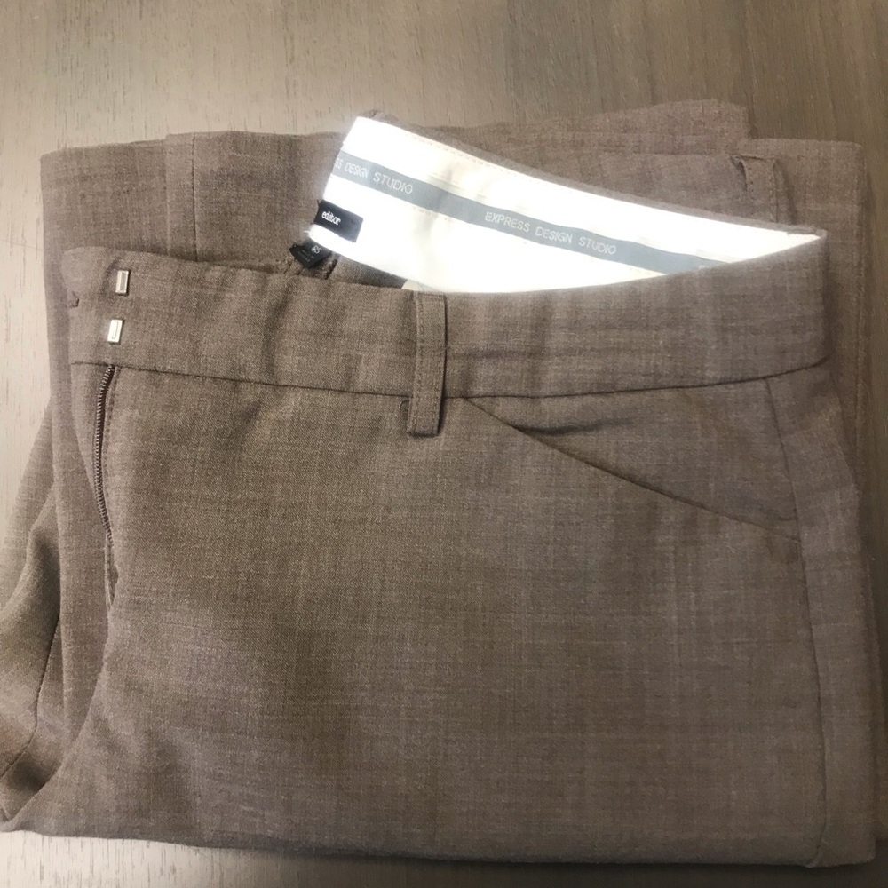 Express Design Studios brown women’s work pants